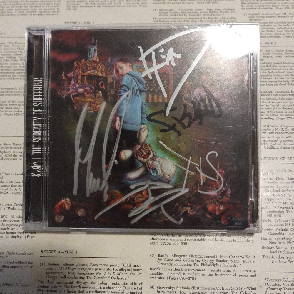 Rare SIGNED KORN CD - The Serenity of Suffering